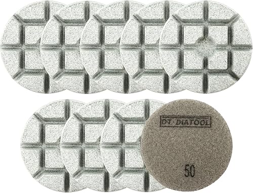 Miniatura 12 de DT-DIATOOL Almohadillas de Pulido de Piso de Diamante con Enlace de Resina para Piso de Terrazo Diámetro 4 Pulgadas Grano 200 Paquete de 6