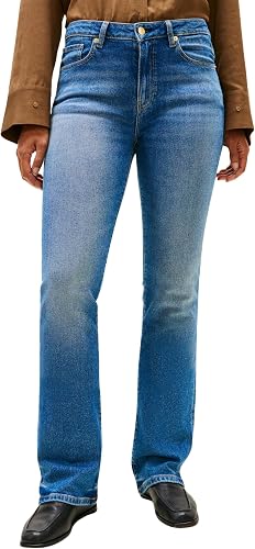 Tommy Hilfiger Vaqueros Mujer Glow Bootcut Talle Medio, Azul (Glow), 29W/30L