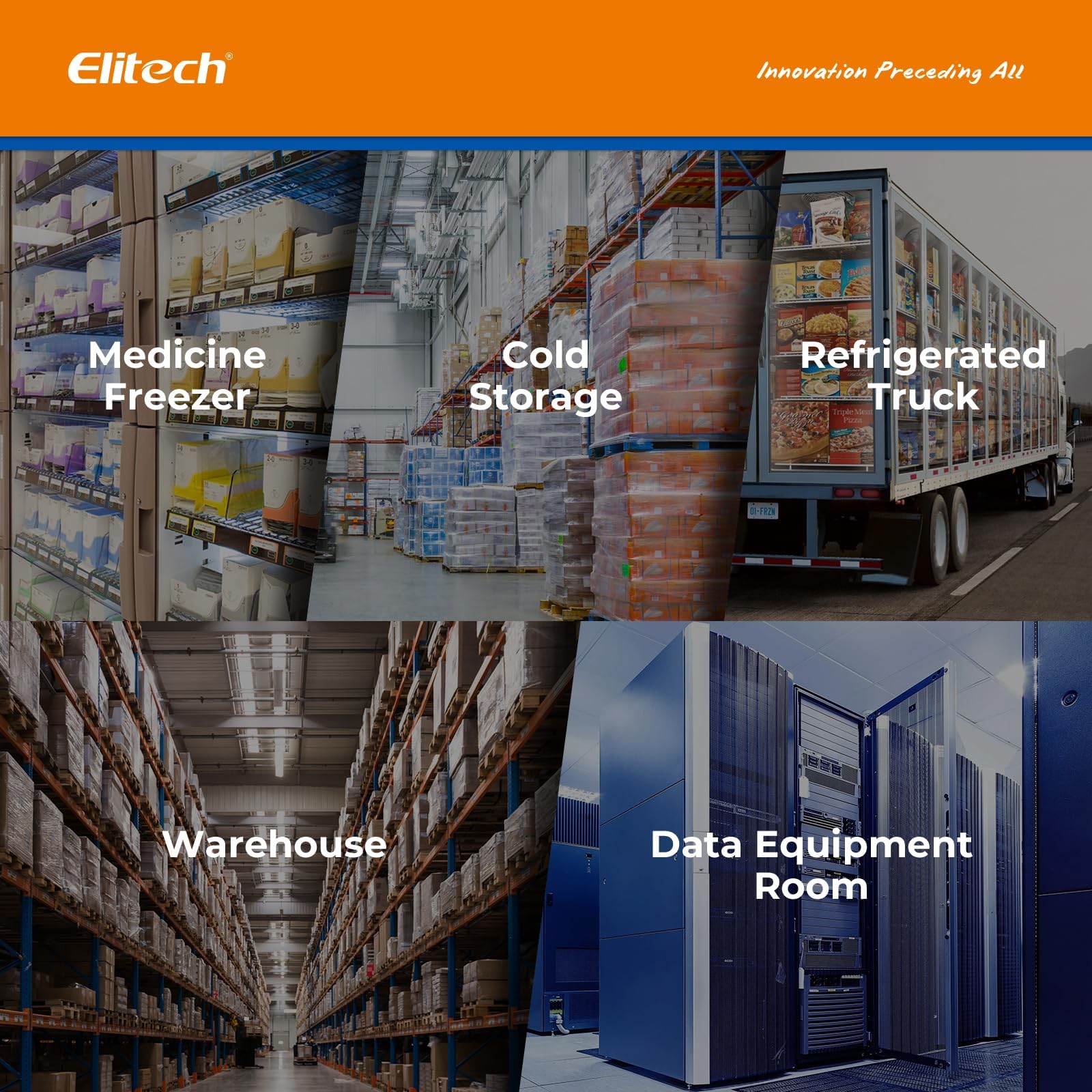 Elitech Registrador de Temperatura Bluetooth con 2 Sondas de Congelamiento con Shadow Data, Informe PDF CSV 100.000 Puntos, Certificado de Calibración para Refrigerador de Farmacia, MAX MIN AVR MKT