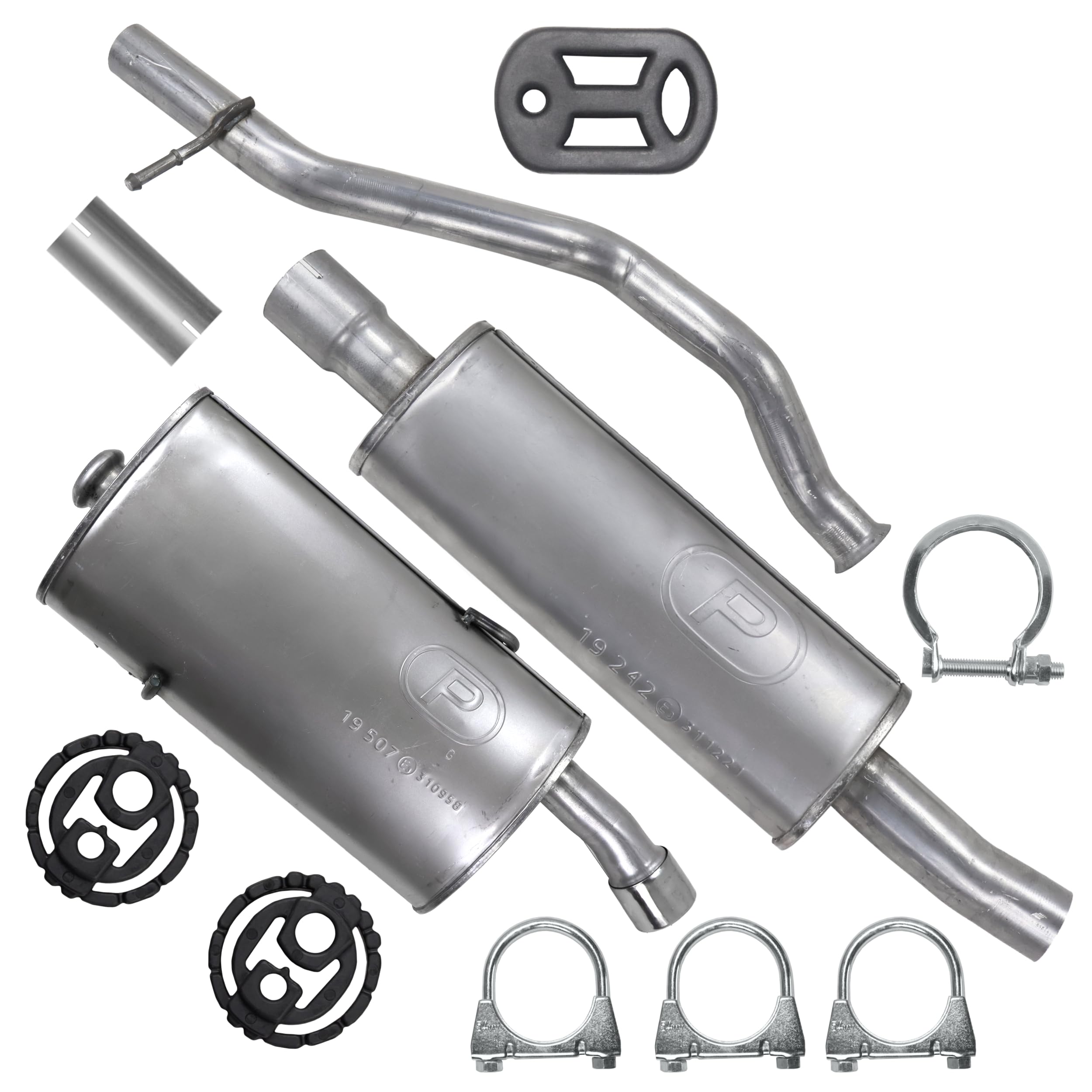 POLMOstrow Pot d’échappement pour Peugeot 206 Cc 1 I 2000-2007