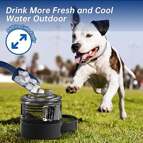 Miniatura 3 de Botella de agua portátil para perros, dispensador de agua grande de viaje de 54 onzas para perros, artículos esenciales para acampar, playa,