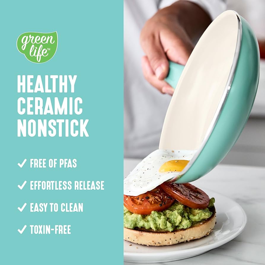 Amazon.com: GreenLife Soft Grip 16 Piece Cookware Set, Non-Toxic