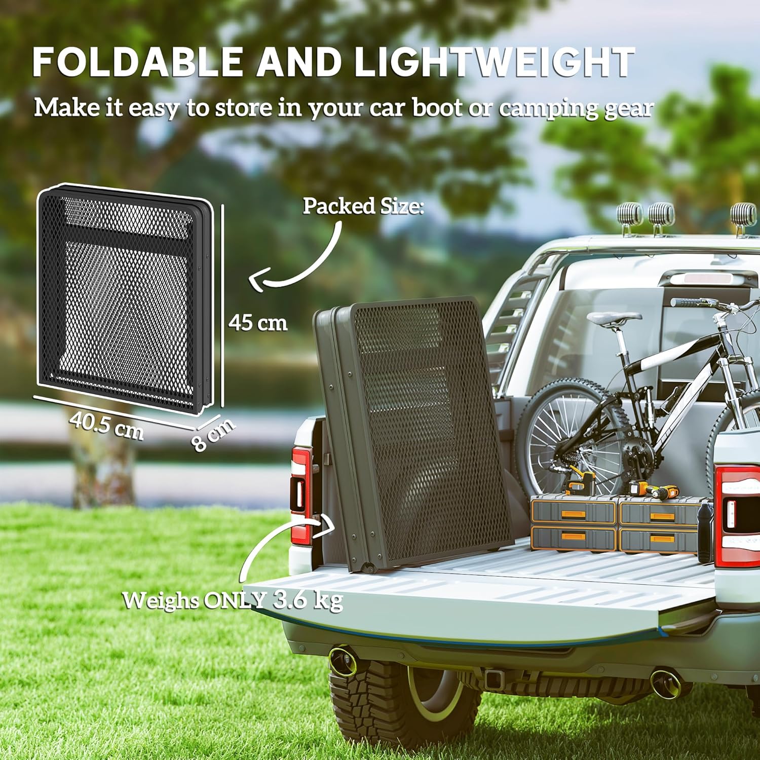 Camping Table with Adjustable Height and Foldable Design for Outdoor Picnics and Barbecues