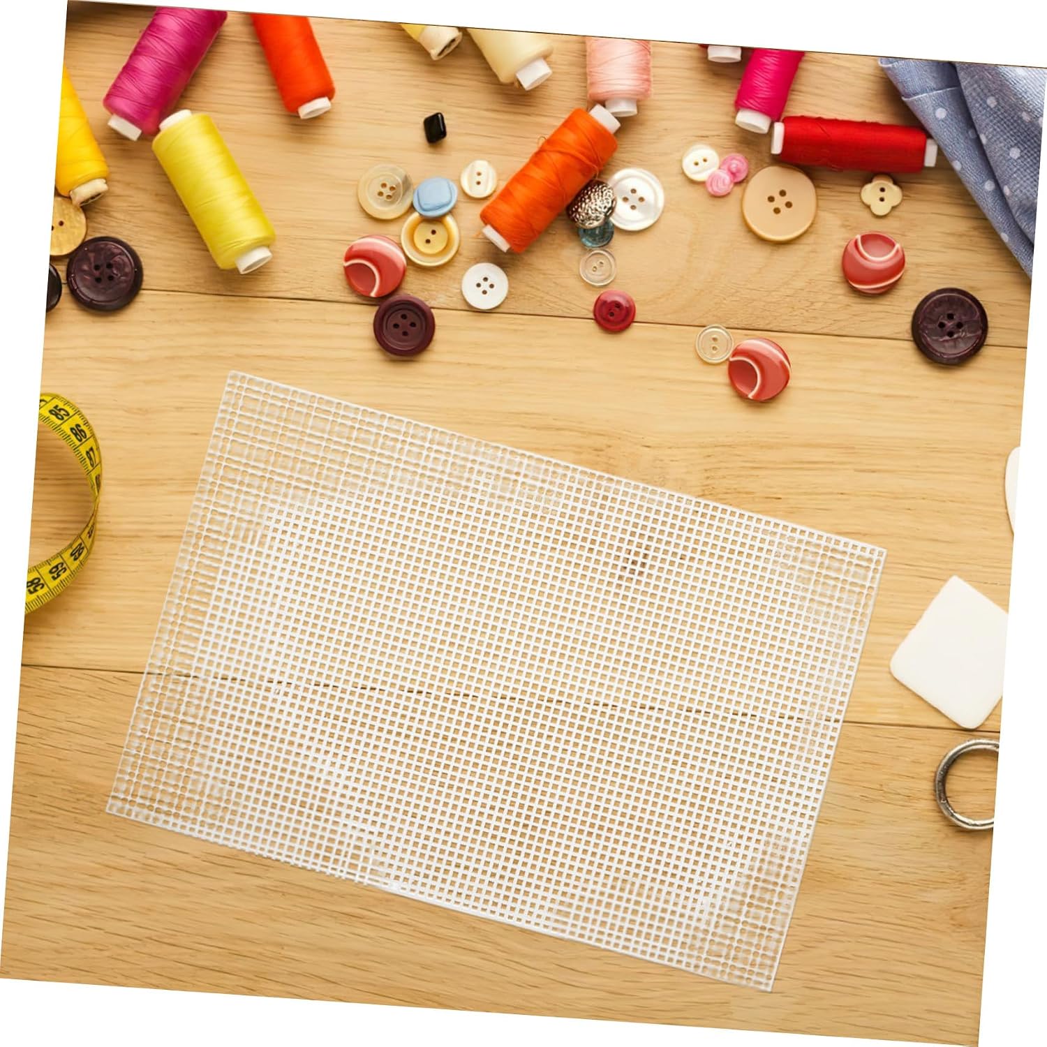 Cross Stitch Sheets 5pcs Plastic Mesh Canvas Embroidery Fabric 30x20cm Blank Needlework Canvas for Crafts