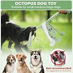 Prime Pets Jouets pour chiens pour grands chiens, 27” Jouet de chien Octopus en peluche extra grande, Jouet à chien Cripe Squeaky pour les petites races moyennes de grande taille, Jouets interactifs à mâcher pour les garder occupés, verts