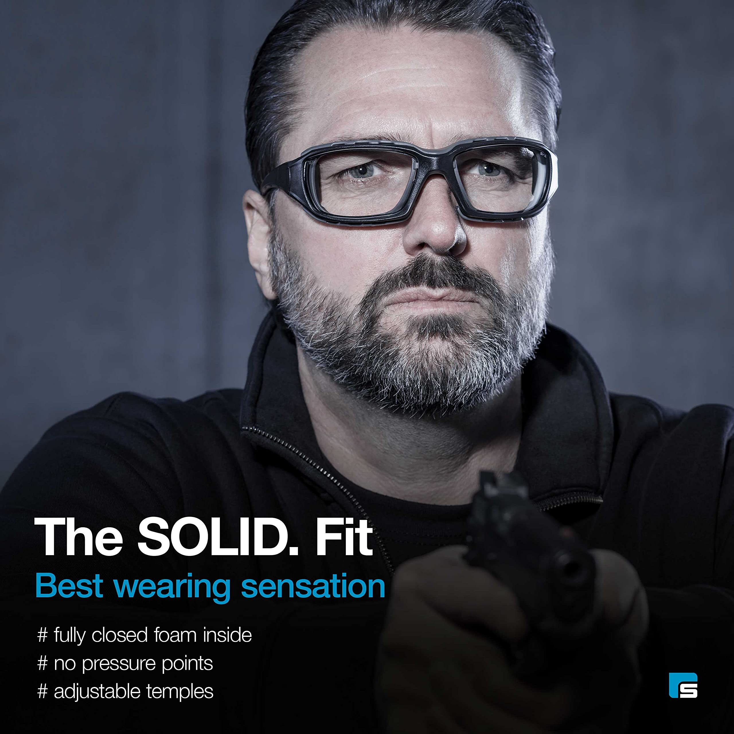 SOLID. Shooting Glasses for Men & Women with Impact Eye Protection for