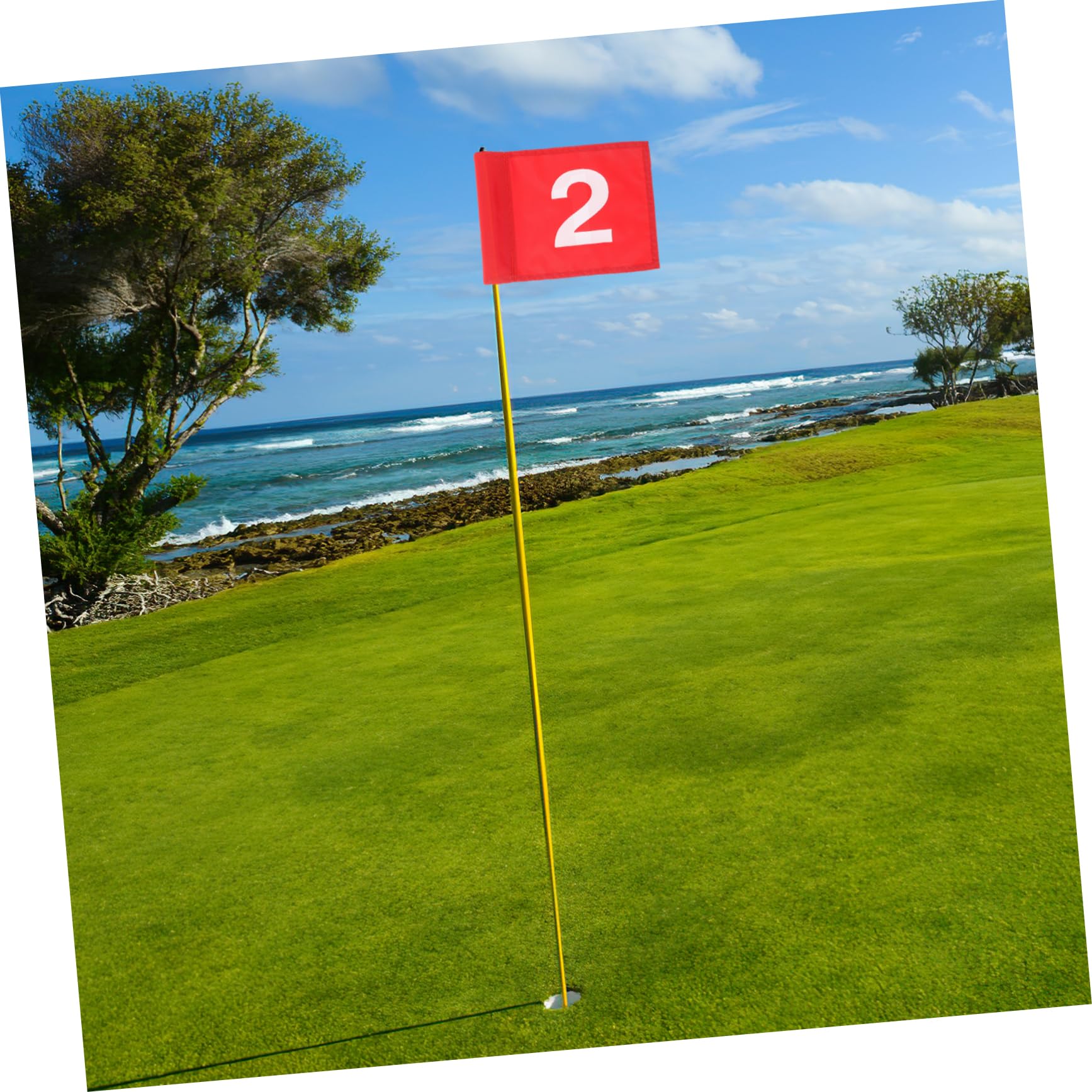 SUPVOX 3pcs Golfing Number Flags Course Flags Portable Training Golfing Decor Practice