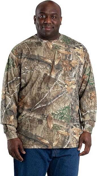 Berne Men's Lightweight Performance Long Sleeve T-Shirt, 4XL, Regular, Realtree Edge