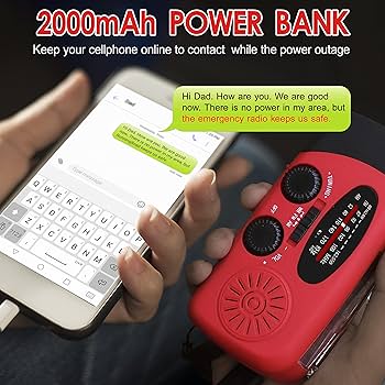 カイト RunningSnail Emergency Hand Crank Radio With LED Flashlight