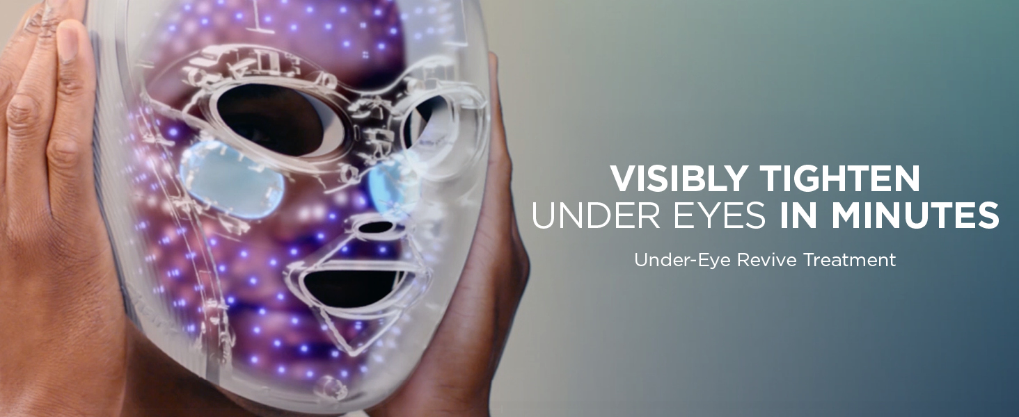 Amazon.com : Shark CryoGlow LED Face Mask with Under-Eye Cooling,  Anti-Ageing & Blemish Repair, Red & Blue LED, Infrared Light Therapy,  USB-C, Remote Control, Storage Bag, Blue Frost, FW312 : Beauty &