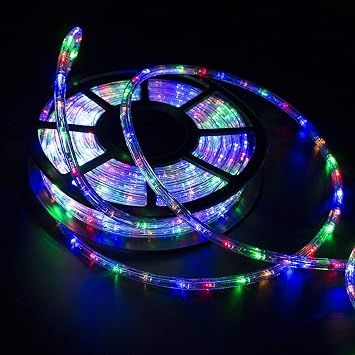 50FT Rope Light, LED Strip Lights for Indoor Outdoor Rope Lighting Waterproof Decorative Lighting Backyards Garden and Party Decoration (Multicolor)