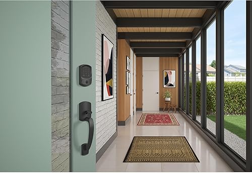 Miniatura 7 de Schlage BE489WB GRW 622 Cerradura inteligente con codificación WiFi, cerradura de puerta con pantalla táctil de entrada sin llave con borde