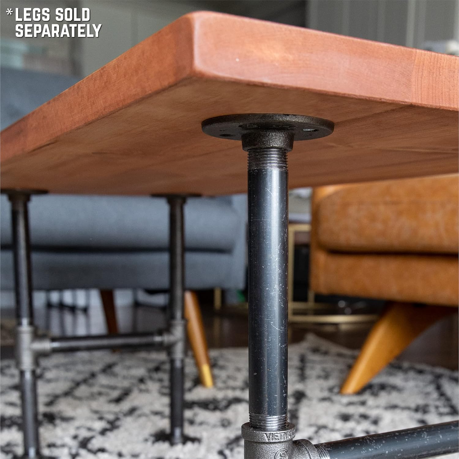 PIPE DECOR Restore Solid Wood Coffee Table Top 18 in. x 36 in. x 1.25 in. Reclaimed Ponderosa Pine in Sunset Cedar