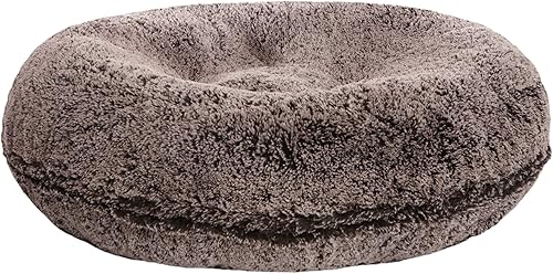 Miniatura 5 de Bessie and Barnie Bagel - Cama para perro de piel sintética extra afelpada - Cama circular para perro - Forro impermeable y funda lavable extraíble