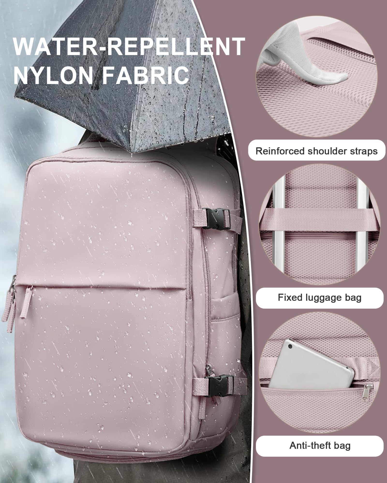 SZSYCN Borse da Cabina per Ryanair 40x20x25 Bagaglio a Mano Easyjet 45x36x20 Zaino Viaggio 40x30x20 Wizzair Zaino da Viaggio aereo Bagaglio a mano Zaino Donna Zaini Casual con scomparto per laptop