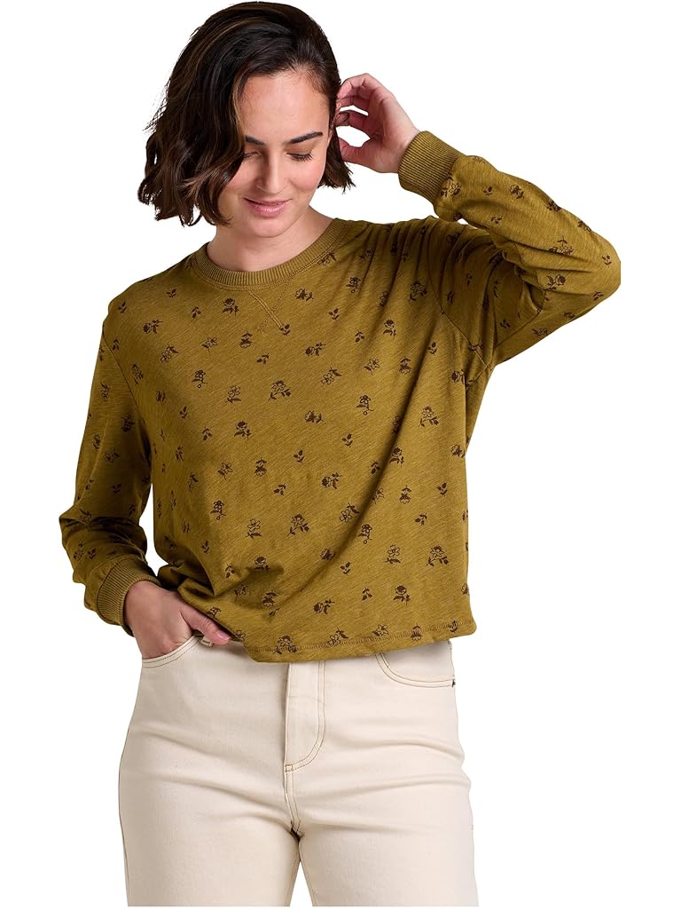 Olive Toad&Co Boundless Jersey Long Sleeve Tee