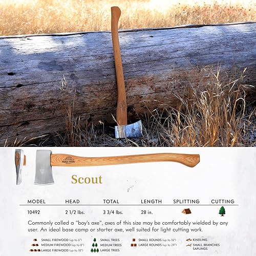 Miniatura 4 de 1844 Helko Werk Germany Colección Axe - Juego de 5 ejes clásicos - Expedition, Forester, Scout, Journeyman, Pathfinder Hacha