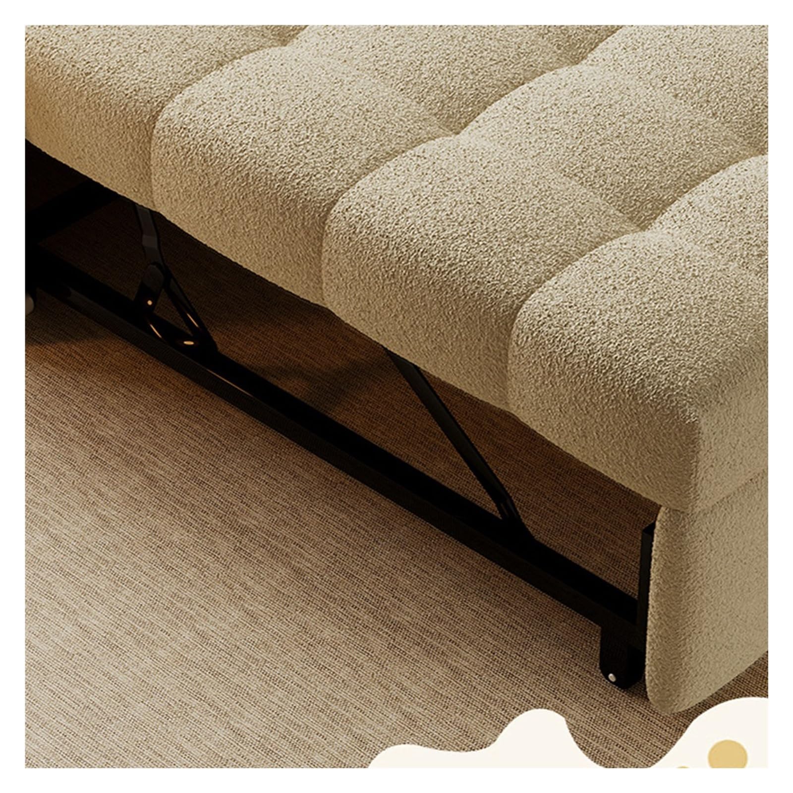 Divano letto pieghevole Divano letto pieghevole convertibile - Poltrona con cuscino, poltrona for soggiorno/dormitorio/uso ospite/ufficio domestico/appartamento, misura unica(Green,80cm)