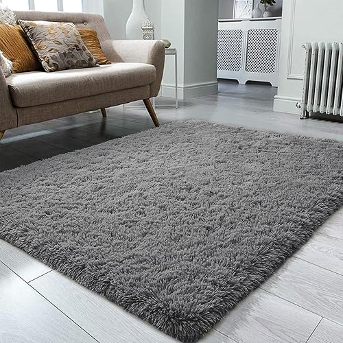 Miniatura 24 de Ompaa Alfombra Esponjosa, Alfombras de Área Súper Suaves y Peludas para Dormitorio y Sala de Estar - 6' x 9' Alfombra Grande de Felpa Peluda Shag