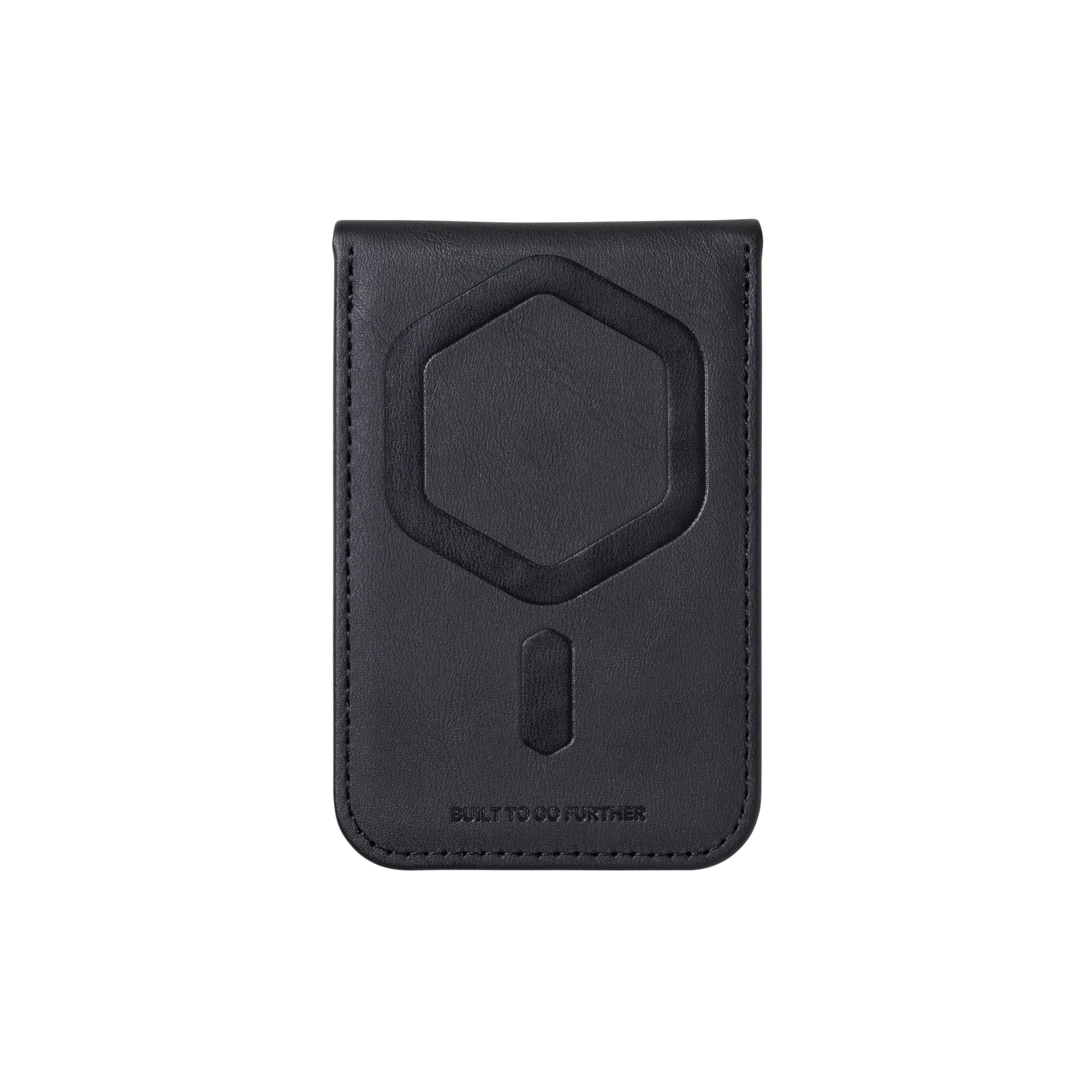 URBAN ARMOR GEAR Metropolis Magnetic Slim Wallet con funzione stand (portafoglio con magneti ultraresistenti, fino a cinque carte di credito) nero kevlar