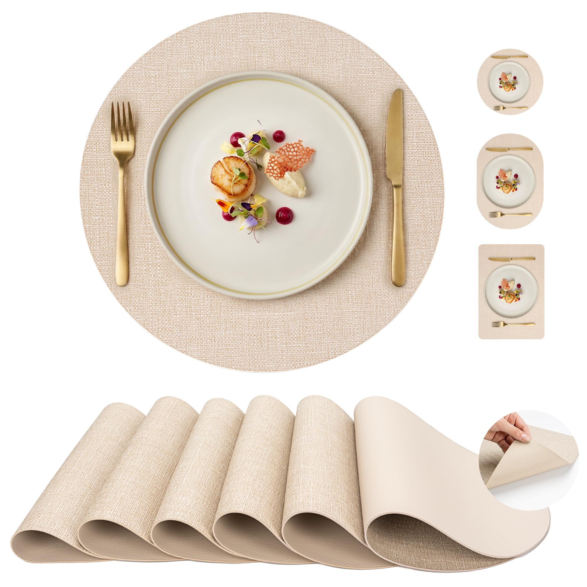 Sets de table ronds motif cercle pour sublimer votre repas de fête