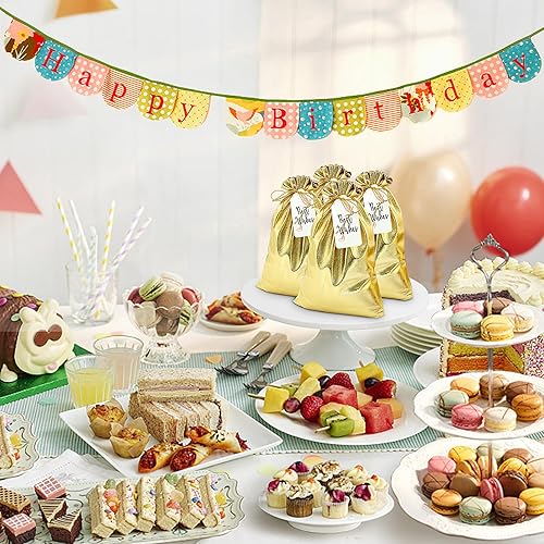 Miniatura 6 de DOYIDE 50 bolsas de regalo con cordón dorado, bolsas de joyería de 8 x 12 pulgadas, bolsas con cordón, bolsas brillantes para recuerdos de fiesta de