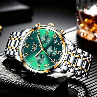 LIGE Mens Watches 3ATM Men's Wrist Analogue Gents