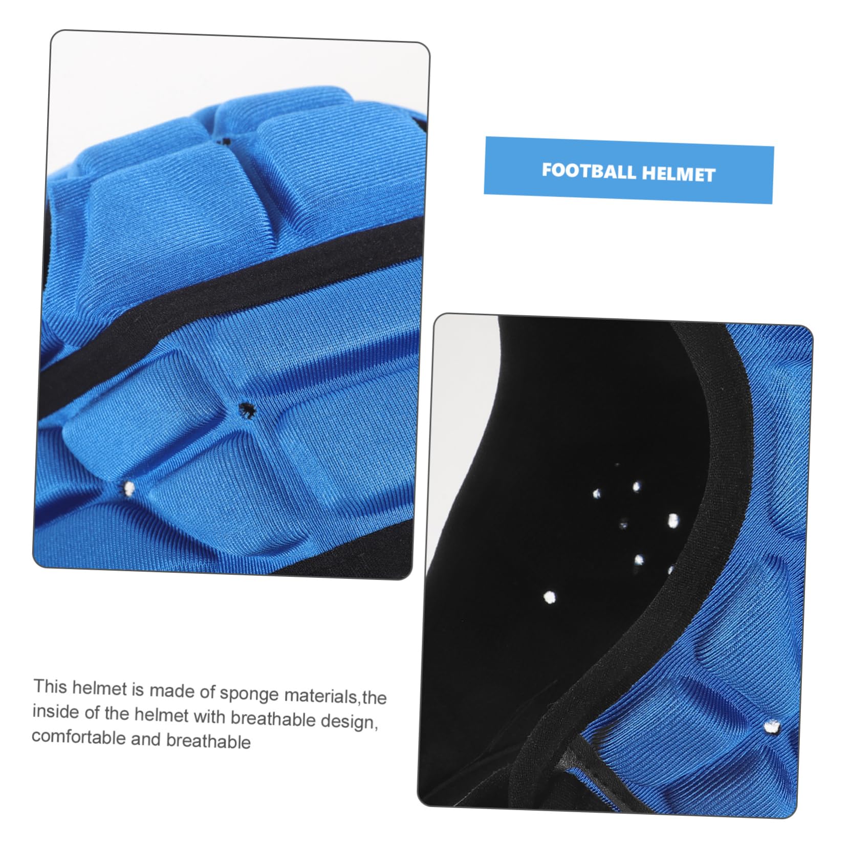 BESPORTBLE copricapo da wrestling guardia protettivo casco da atleta imbottito casco caschetto rugby protezione per la testa da rugby protezione per la testa regolabile spugna Blue