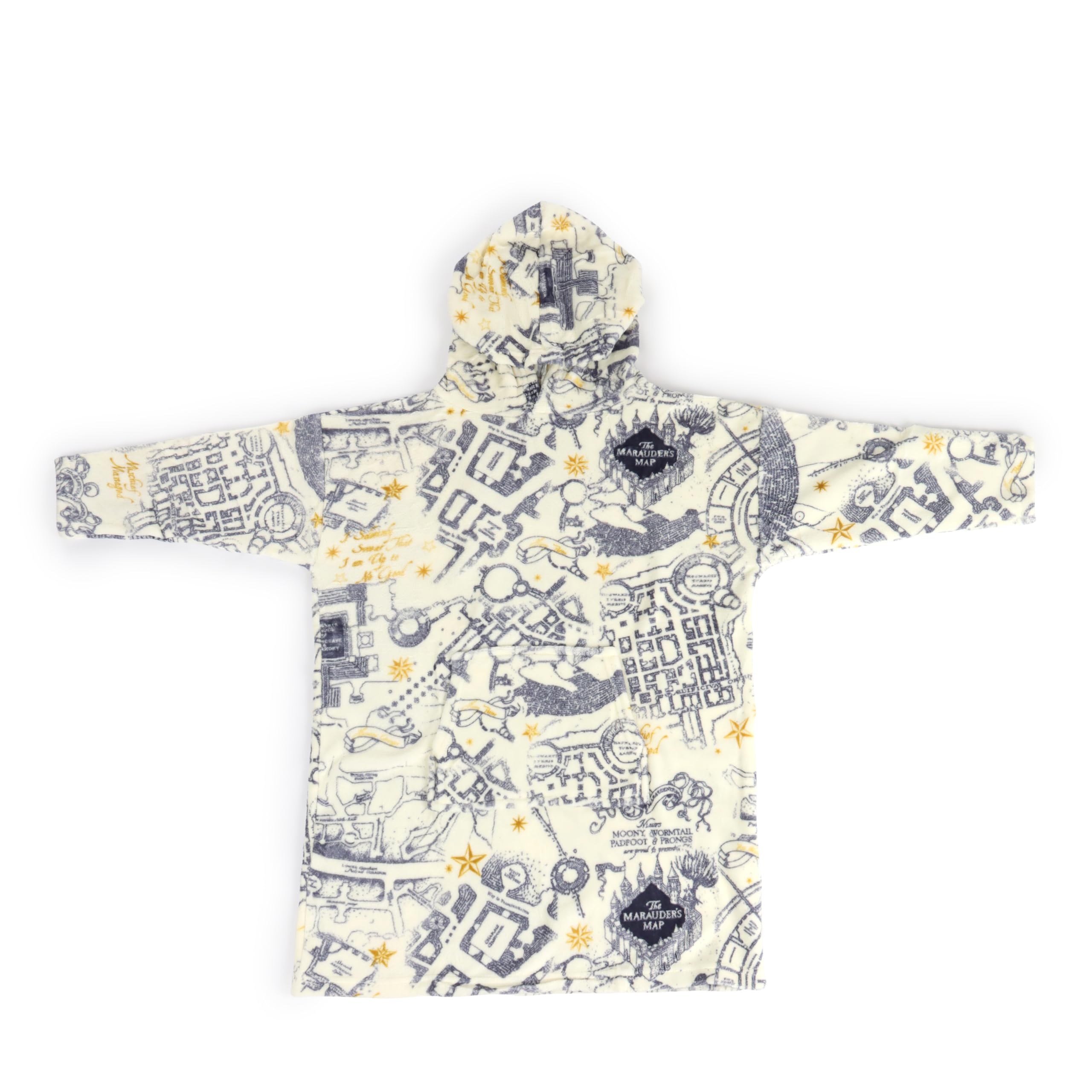 Jay Franco Children's Harry Potter Wearable Throw Blanket – Oversized Plush Hooded Blanket with Pocket, Soft Cosy Fleece Throw, Gift for Lounging, Official Licensed Property, Multi, 61x81