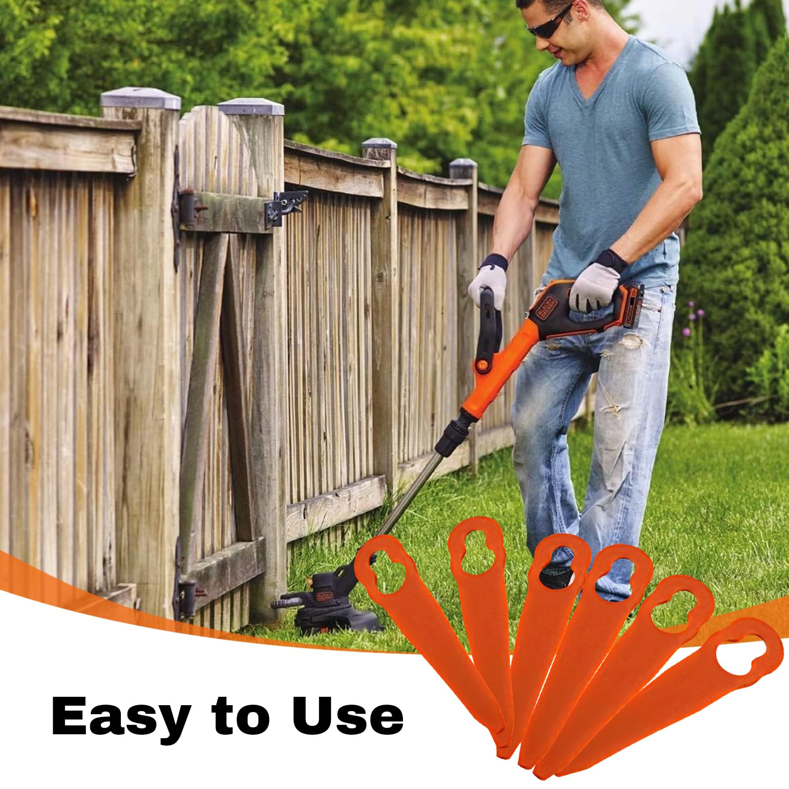 48 szt. plastikowych ostrzy do noży zamiennych do Stihl PolyCut 2-2 4008 007 1000 kosiarka do trawy narzędzia do cięcia trawy