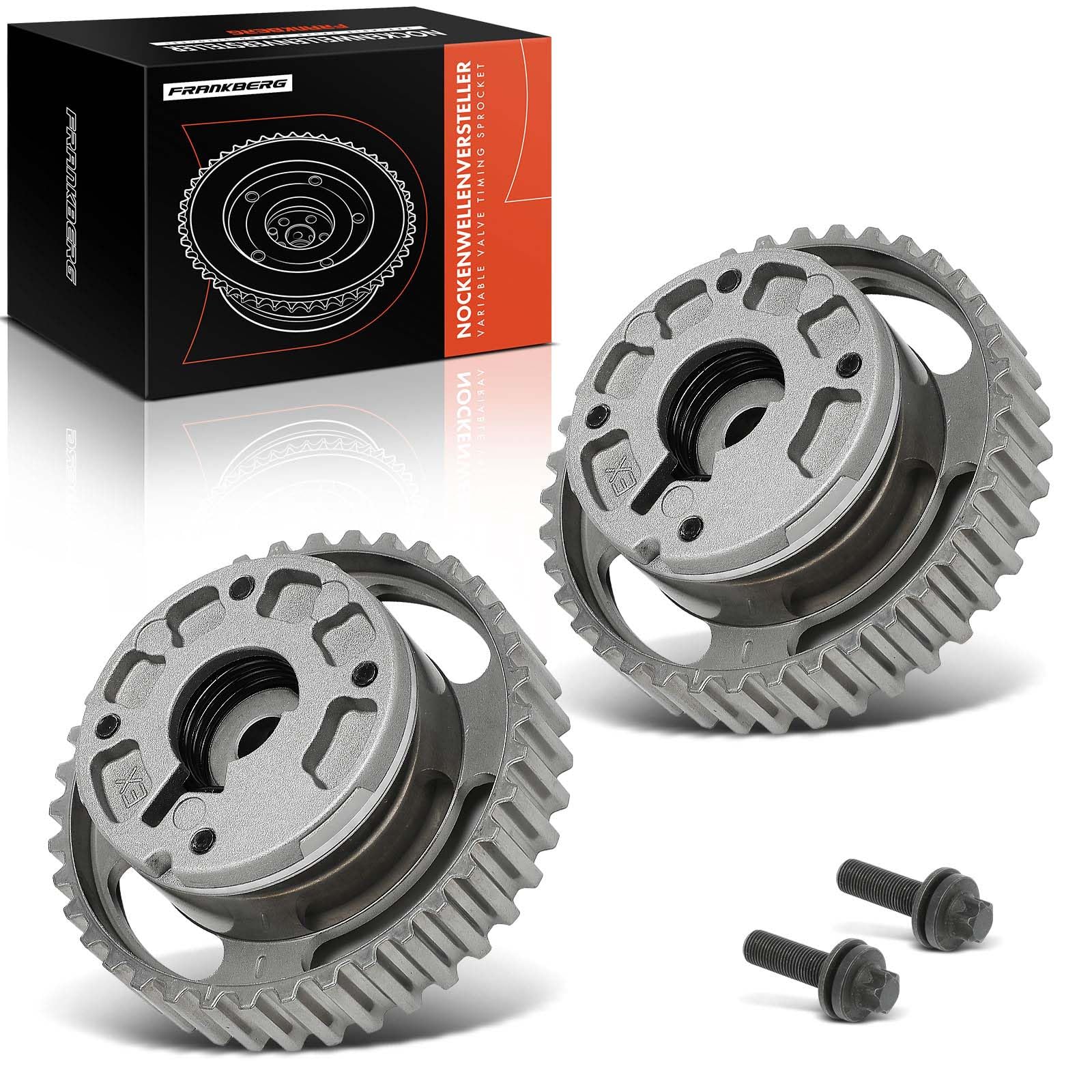 Frankberg 2x Ajusteurs d'arbre à cames pour moteurs à essence 1613302280 | Compatible avec: C4 II NC, Grandland X A18 P1UO, 208 II UB UJ UP UW, C3 Aircross II 2C 2R, 3008 Van MC MJ MR