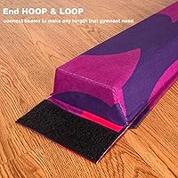 Vista 6 de MARFULA Viga de Gimnasia Plegable de 6 PIES / 8 PIES / 9 PIES Viga de Equilibrio de Espuma para Suelo - Extra Firme - Cubierta de Gamuza - Parte