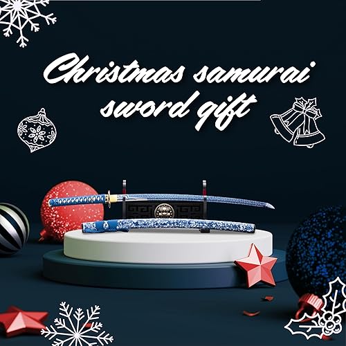 Miniatura 14 de Real Katana - Espada samurái japonesa, regalo único para hombres, hoja de acero de alto carbono de espiga completa, memorable para entusiastas