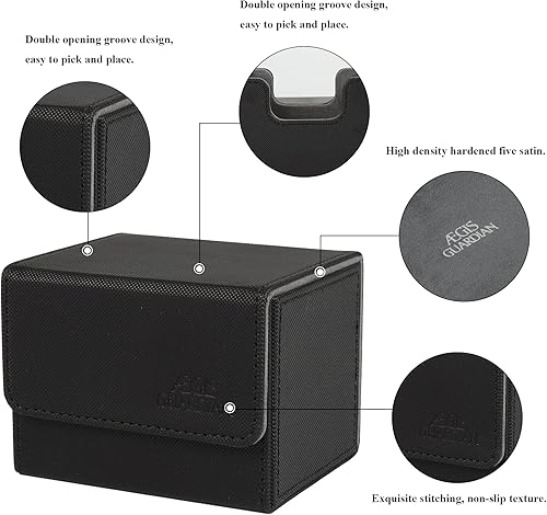 Miniatura 2 de AEGIS GUARDIAN - Caja de cartas para MTG, Commander Deck Box con capacidad para más de 120 tarjetas con funda, soporte de cuero fuerte para tarjetas
