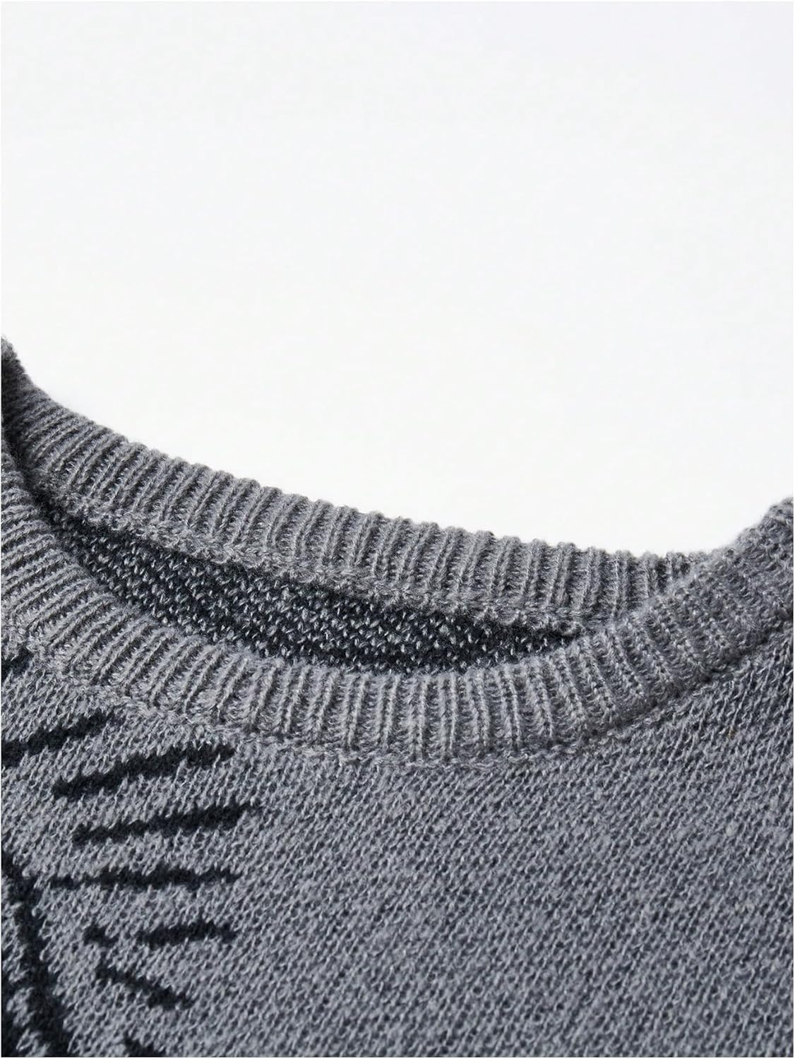 Men's Fall Goth Grunge Sweater Y2K Oversized Punk Sweater Halloween Graphic Long Sleeve Knit Pullover Streetwear - Image 3