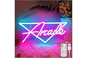 Arcade Neon Sign Light Up Wall Decor: Illuminate Your Gaming Zone!