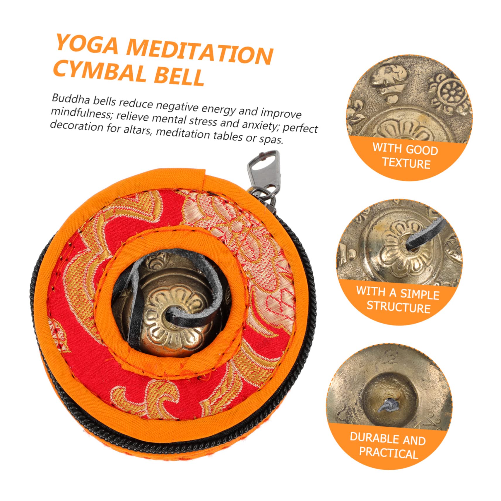 HANABASS Copper Meditation Bell for Yoga and Buddhism Handmade Percussion Instrument for Mindfulness and Relaxation Meditation Accessory for Home Decor and Spiritual