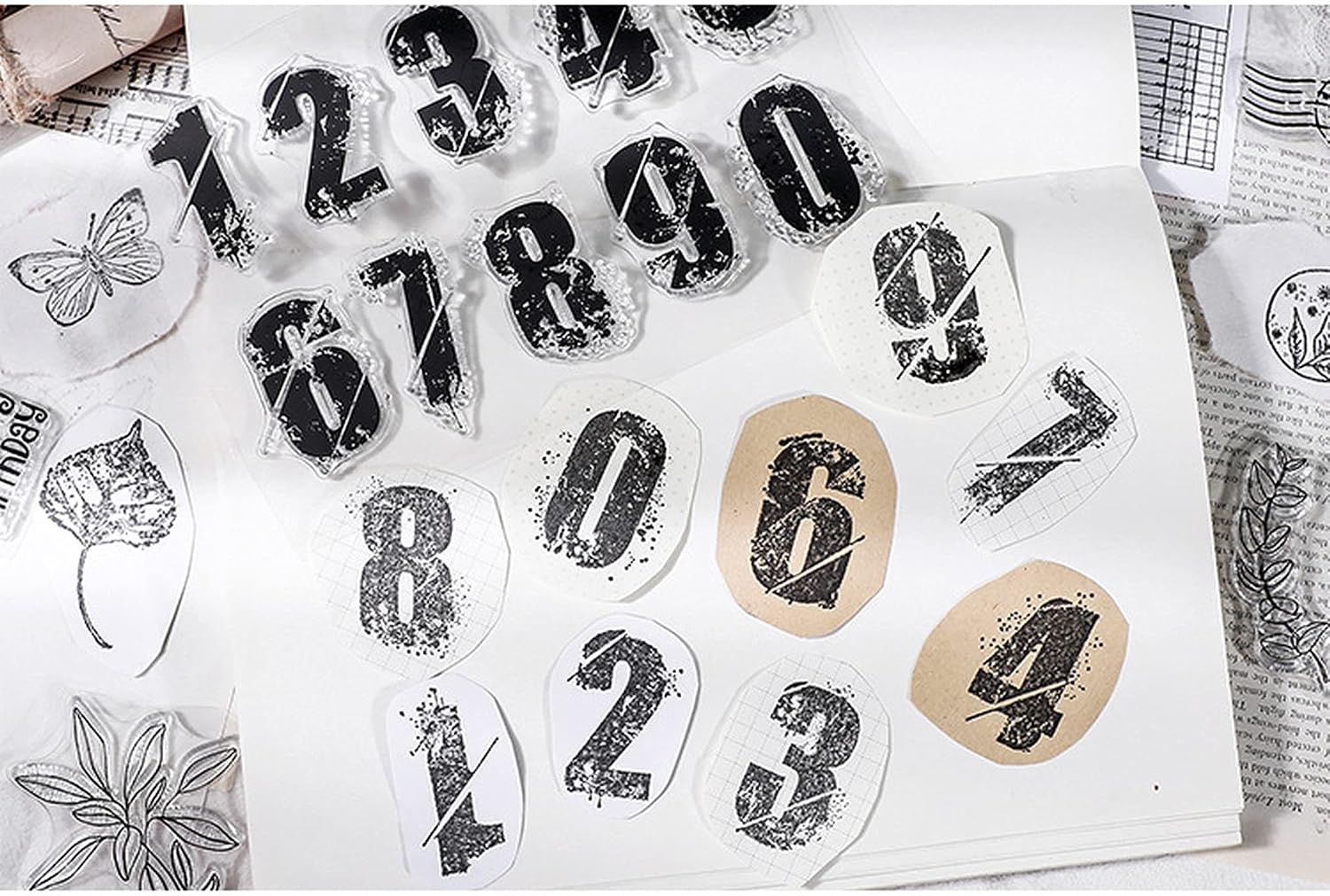 0-9 Numbers Clear Stamps Birthday Aniiversary Silicone Stamps for Card Making Decoration and DIY Scrapbooking