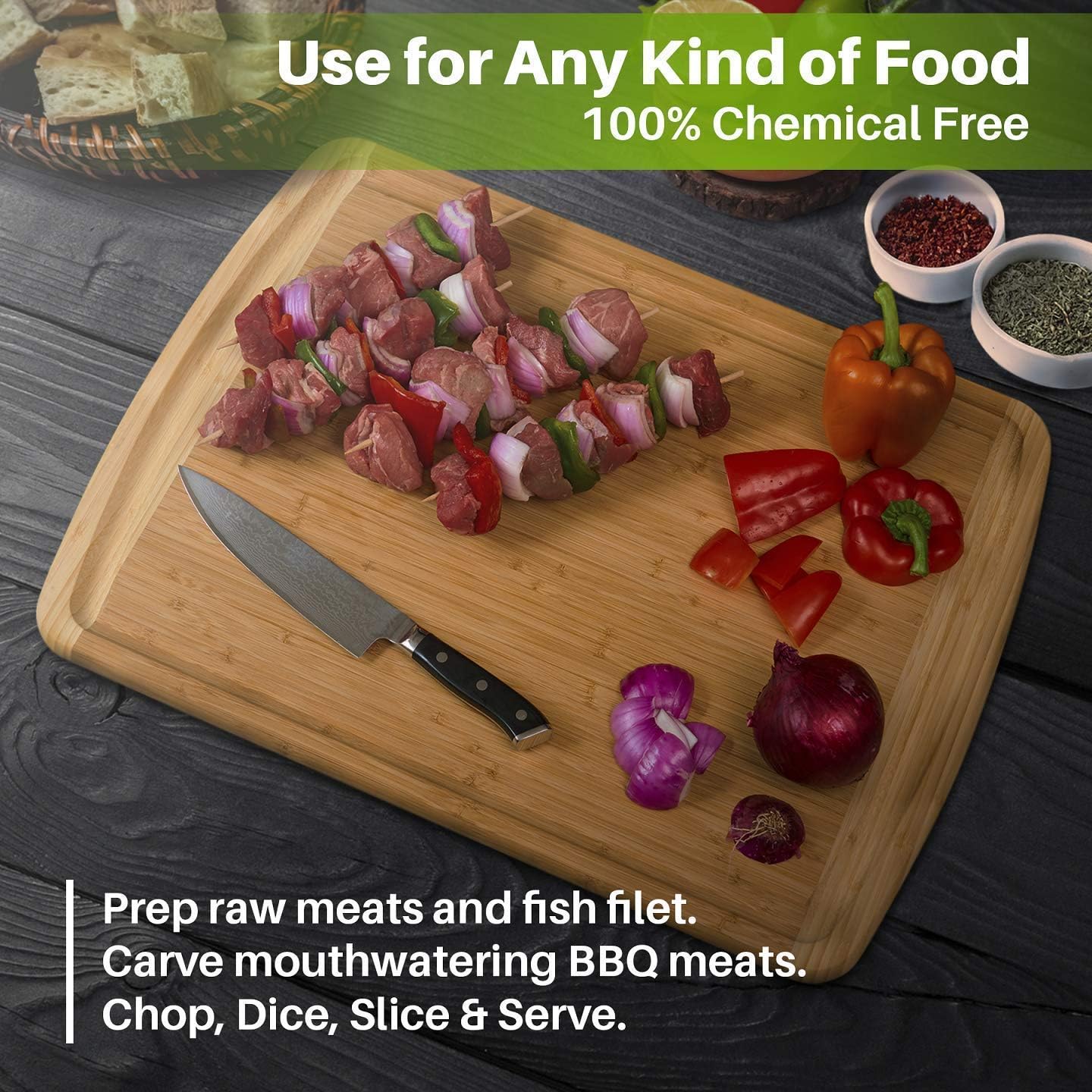 XXL Bamboo Cutting Board and XXXL Bamboo Cutting Board by Greener Chef