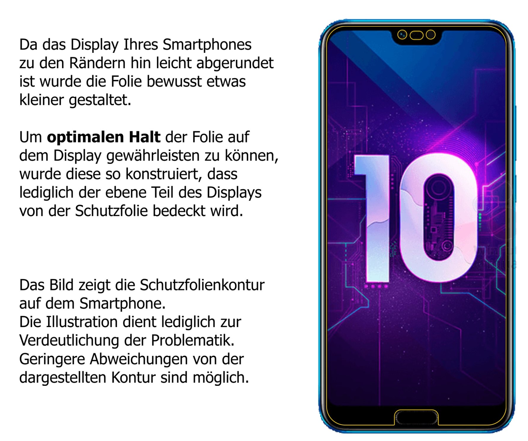 dipos I 4X Pellicola Protettiva Compatibile con Honor 10 | WhichOne