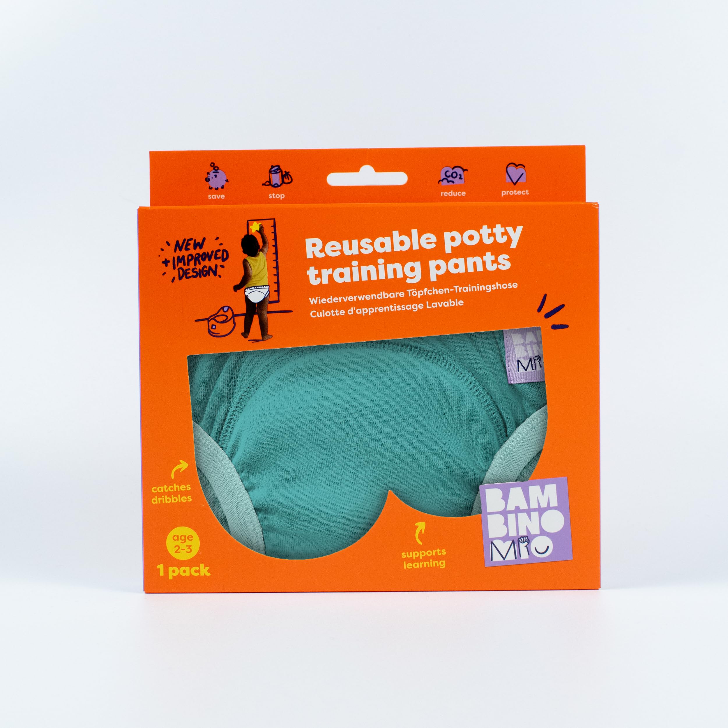 Bambino Mio calzones de entrenamiento reutilizables, 3-4 años (Vuela Alto) - ropa interior para dejar el pañal, pantalones papa niños y niñas, niños pequeños — view 32