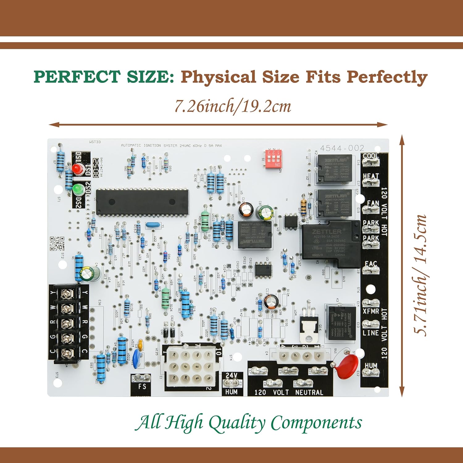 50A66-123 Control Board,50A66-743 Furnace Control Circuit Board Compatible with Lennox, Replaceor Furnace Control Board 50A66-122, 50A66-123, 50A66-743,50A66-843, 69M15,23W51, 100925-03