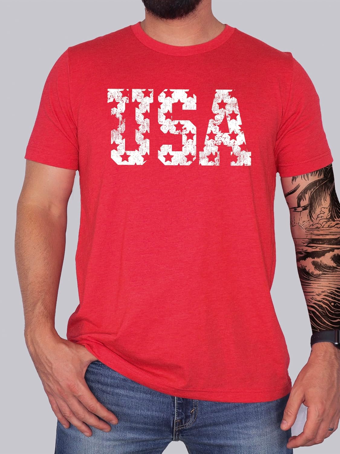 Vintage USA Shirt for Men & Women Patriotic Stars USA T-Shirt