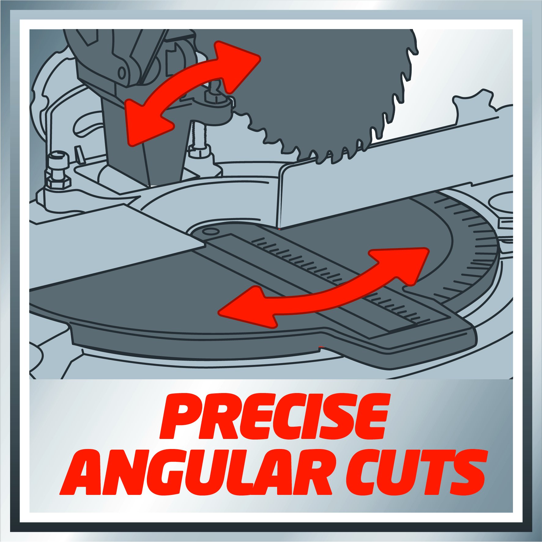 Einhell Scie à Onglet TC-MS 2112 – 1600 W, Coupe Précise Bois & Plastique, Table Pivotante + Sac Poussière