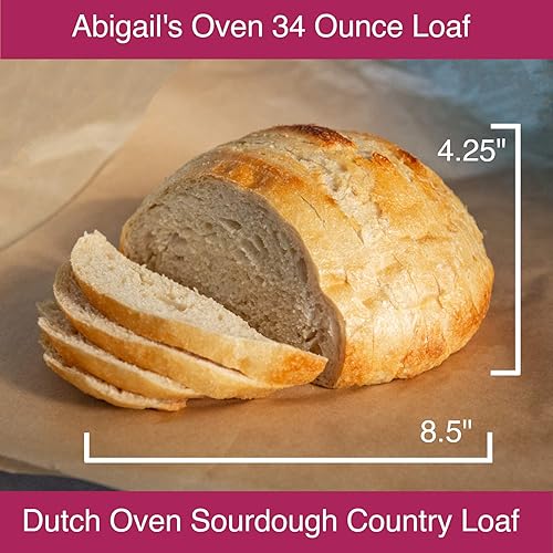 Miniatura 6 de Pan de masa madre fresca - Pan de campo al horno holandés estilo panadería de San Francisco - Hecho a mano - 3 ingredientes - redondo artesanal en