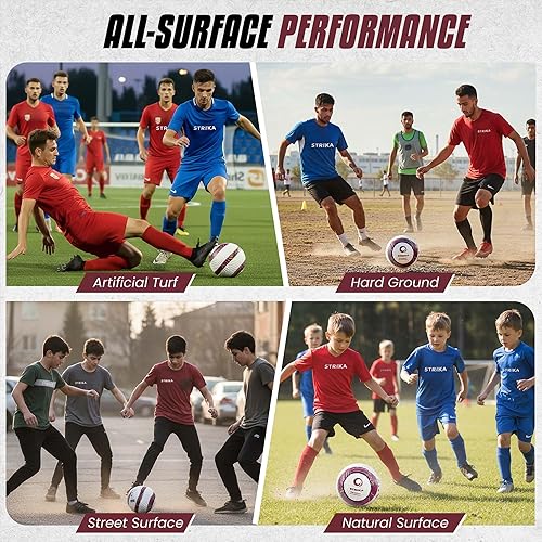Miniatura 5 de STRIKA Balón de fútbol de calidad profesional Legacy | Material de piel sintética | Resistente al agua | Sin hilos | Juego en todas las superficies