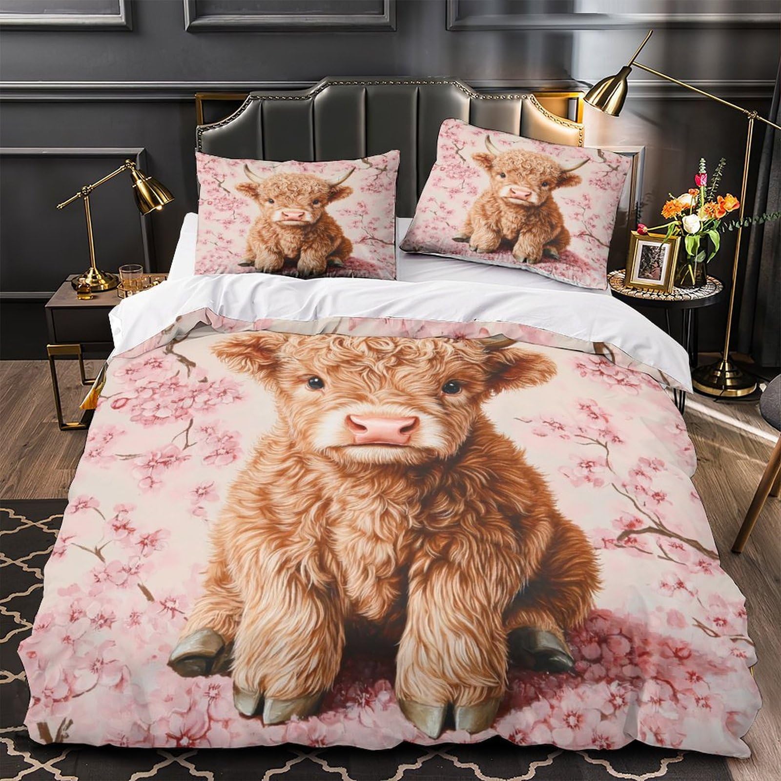 Parure de lit enfant Veau Mignon 135x200 cm housse couette douce