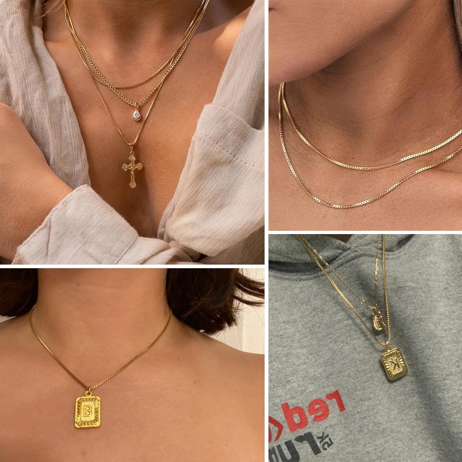 [33 FT] Gold Box Chains Roll, 2mm Wide 14K Gold Plated Brass Box Chains Spool Bulk for Jewelry Making - Image 4