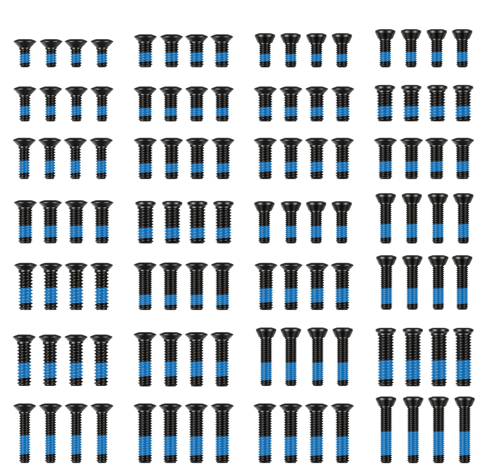 VOTATU Kit de vis de montage Red Dot – 112 pièces (28 ensembles) de vis d'armure et d'optique, y compris M3/M3.5/M4/#6-32/#4-40/#6-40/#6-48 (4 pièces/lot) pour visée point rouge et montage sur plaque