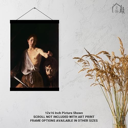 Miniatura 4 de Caravaggio - Cabaña perdida David con la cabeza de Goliat  Impresión sin marco  Reproducción de pinturas de obras de arte finas  Póster decorativo